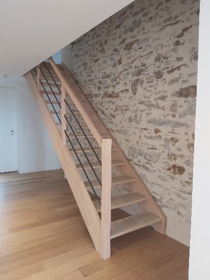 escalier droit bois